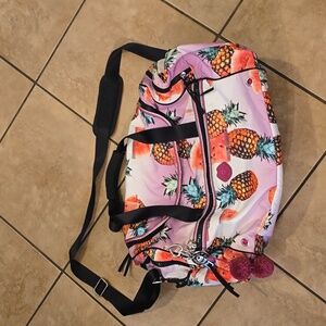 Juicy Couture Fruit Pineapple Watermelon Travel Gym Overnight Duffel Bag